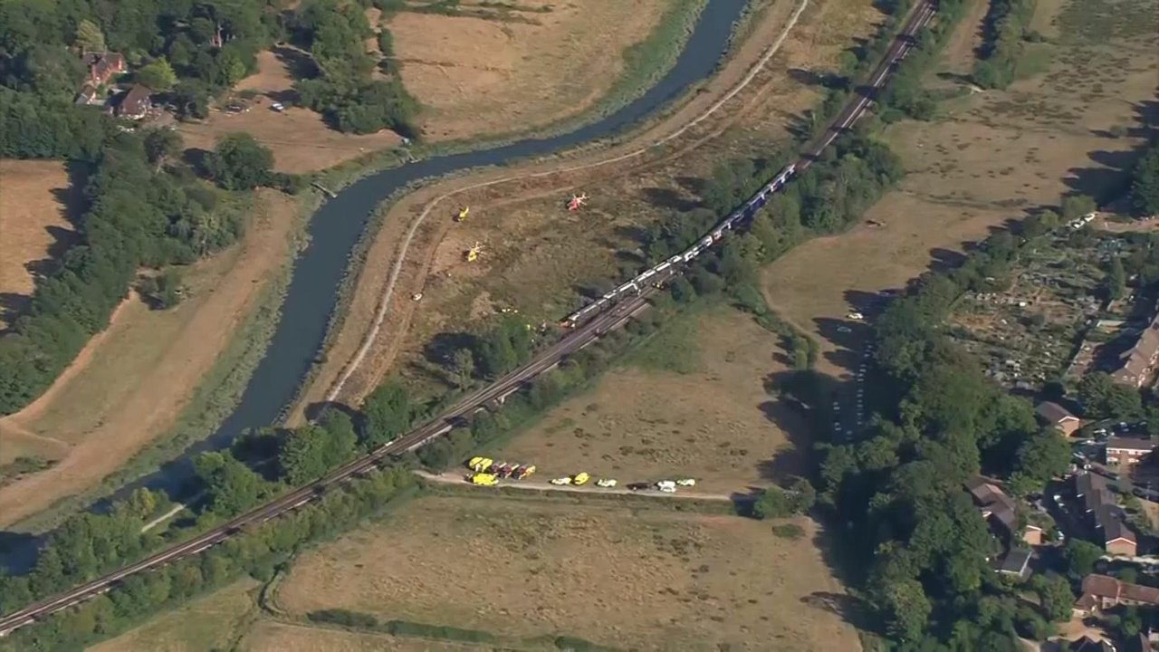 Passenger Train Derails in Southern England, Leaving 11 Injured